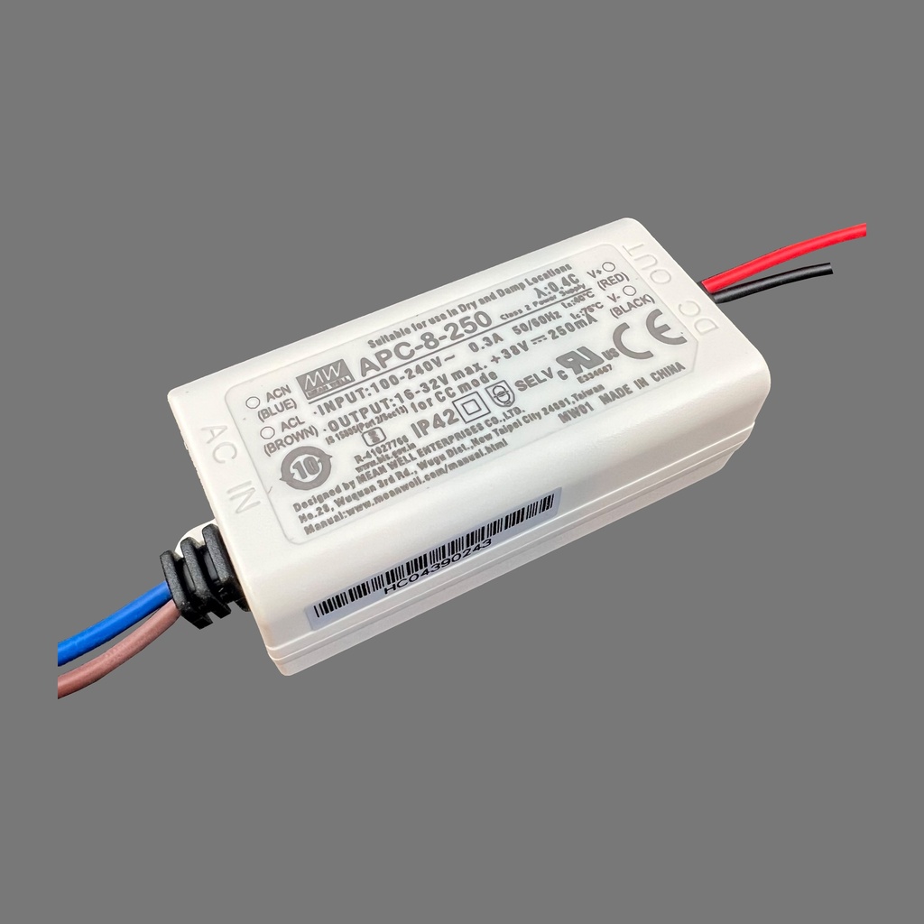 POWER SUPPLY 250mA 8W 
